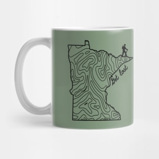 Get Lost Hiking Topographic Art Hike Minnesota State Map Mug